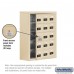Salsbury Cell Phone Storage Locker - with Front Access Panel - 5 Door High Unit (8 Inch Deep Compartments) - 15 A Doors (14 usable) - Sandstone - Surface Mounted - Resettable Combination Locks